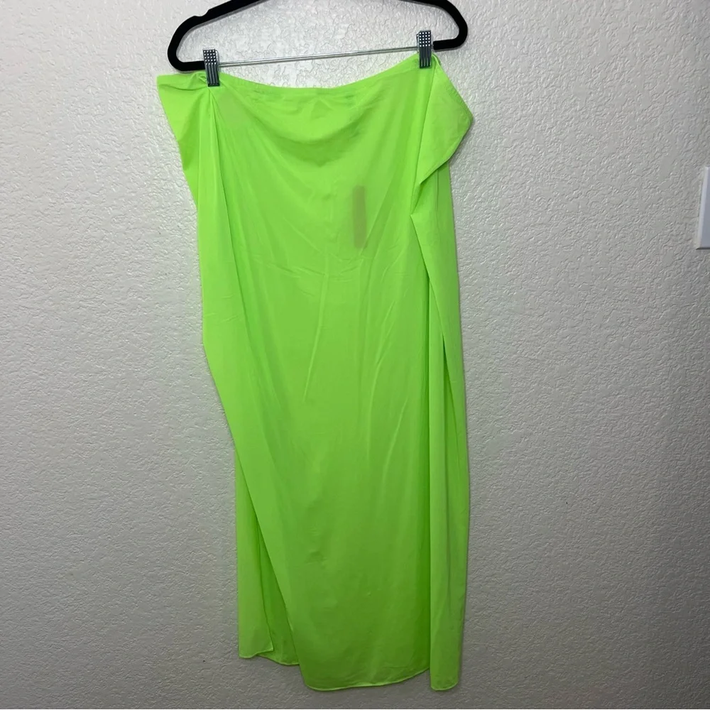 Skims Mesh Cover Up Sarong Skirt Beachwear Neon Green Size 4X